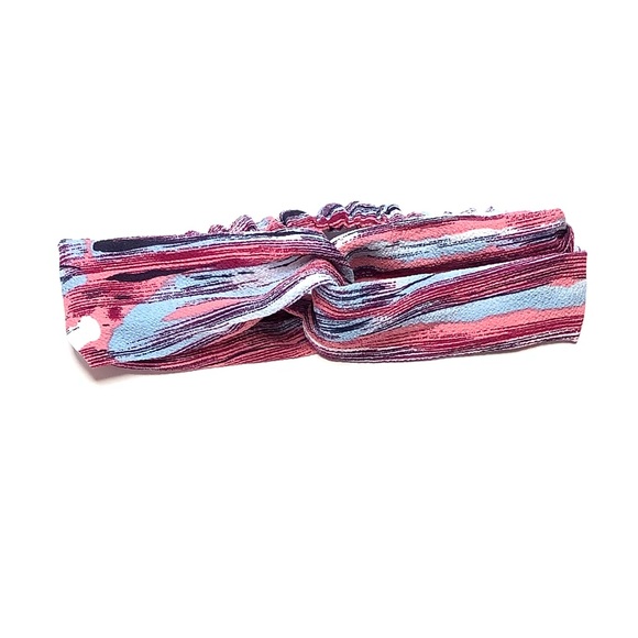 Pink & Blue Boho Print Twist Headband - Picture 2 of 7
